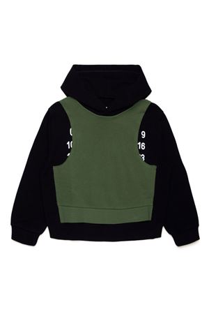 black cotton hoodie MAISON MARGIELA KIDS | M60680MM02XM6C21